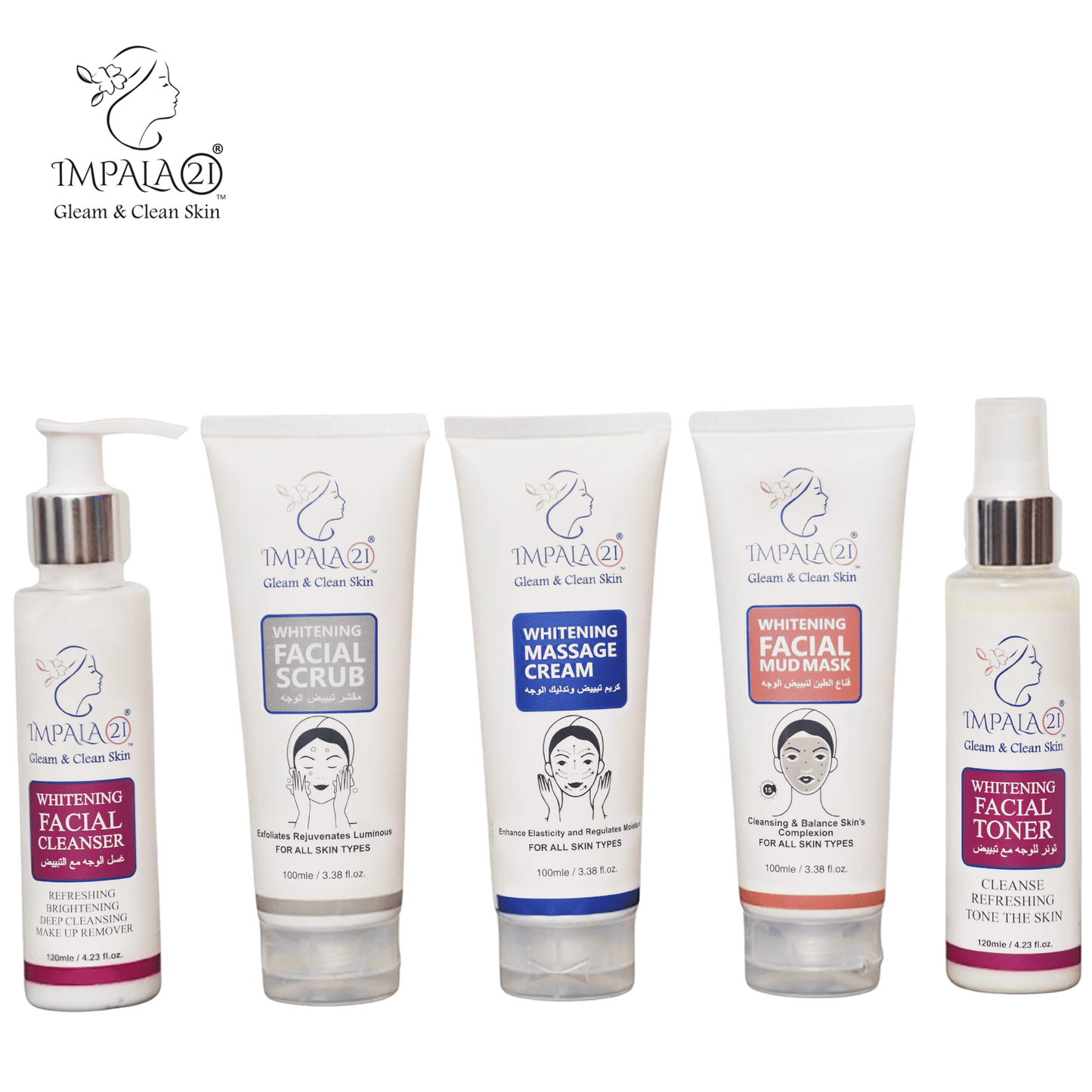 Impala 21 Whitening Facial Kit Self Grooming Bundle (Small) - Impala 21