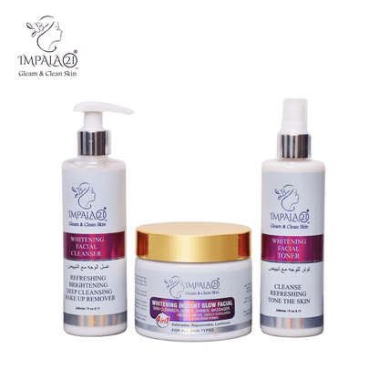 Impala 21 Whitening Instant Glow Facial Kit 3 in 1 Bundle - Impala 21