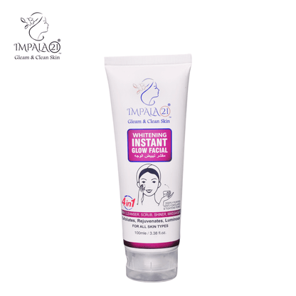 Impala 21 Whitening Instant Glow Facial Kit 3 in 1 Self Grooming Bundle (Small) - Impala 21